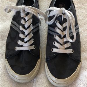 Coach Black Monogram tennis sneaker